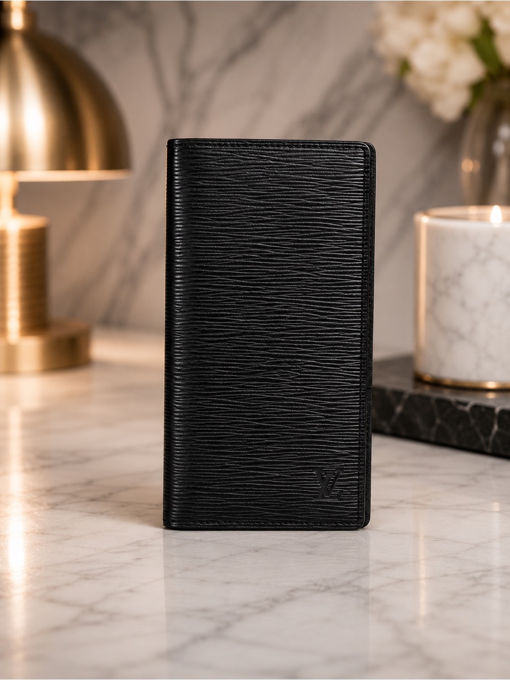 Louis Vuitton Black Vintage Epi Leather Long Bifold Wallet